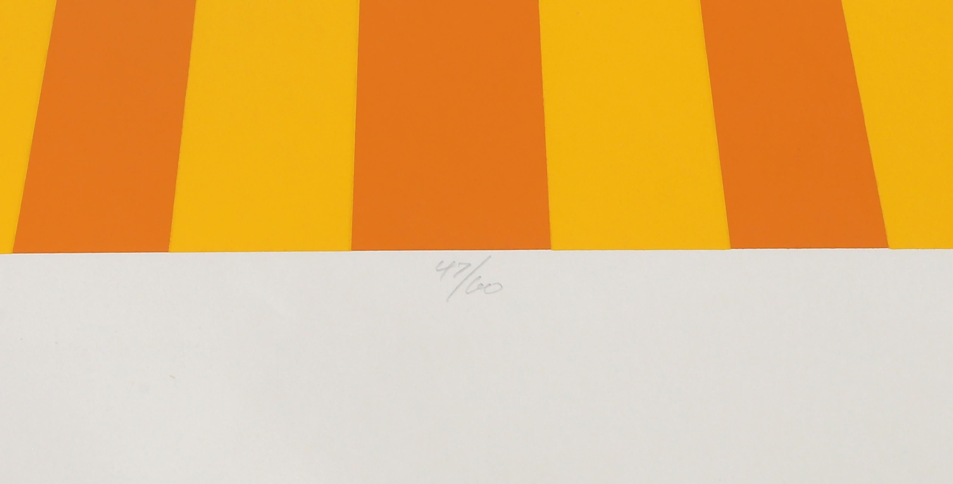 Figur X, Abstrakter geometrischer Siebdruck von Marko Spalatin im Angebot 2