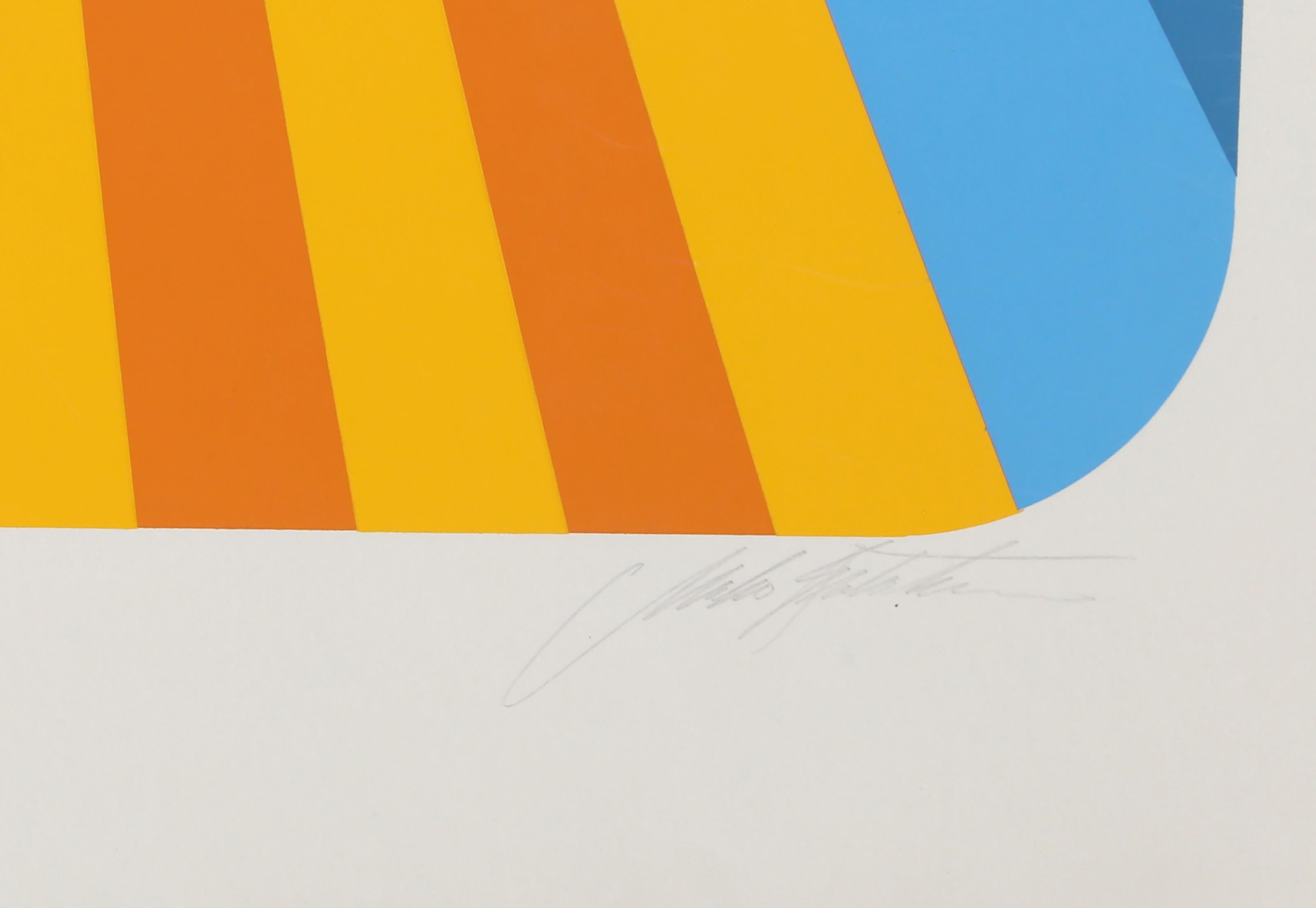 Figur X, Abstrakter geometrischer Siebdruck von Marko Spalatin im Angebot 3