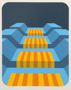 Figure X, Abstract Geometric Screenprint by Marko Spalatin