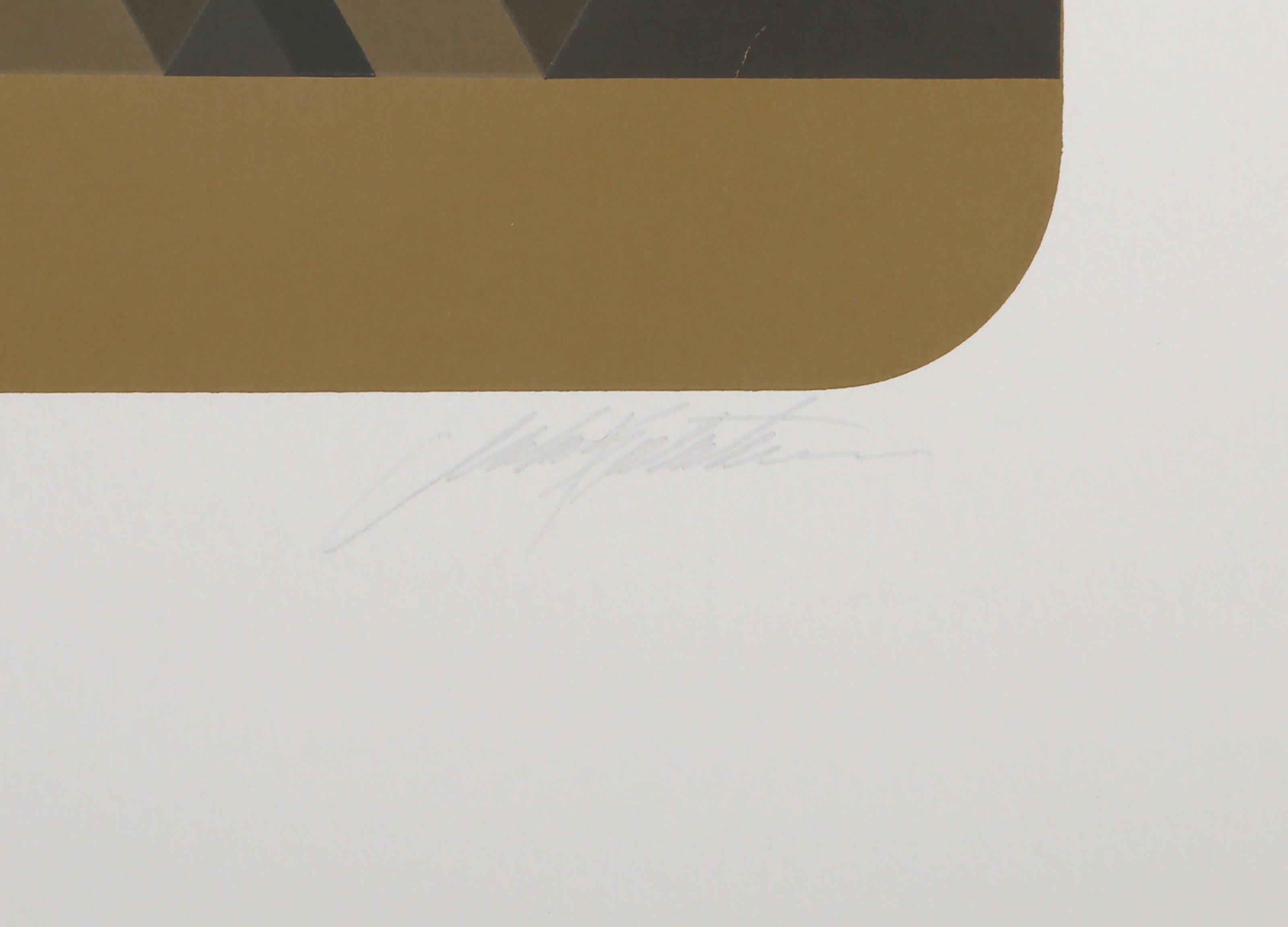 Nautica XI, Geometrischer abstrakter Siebdruck von Marko Spalatin im Angebot 3