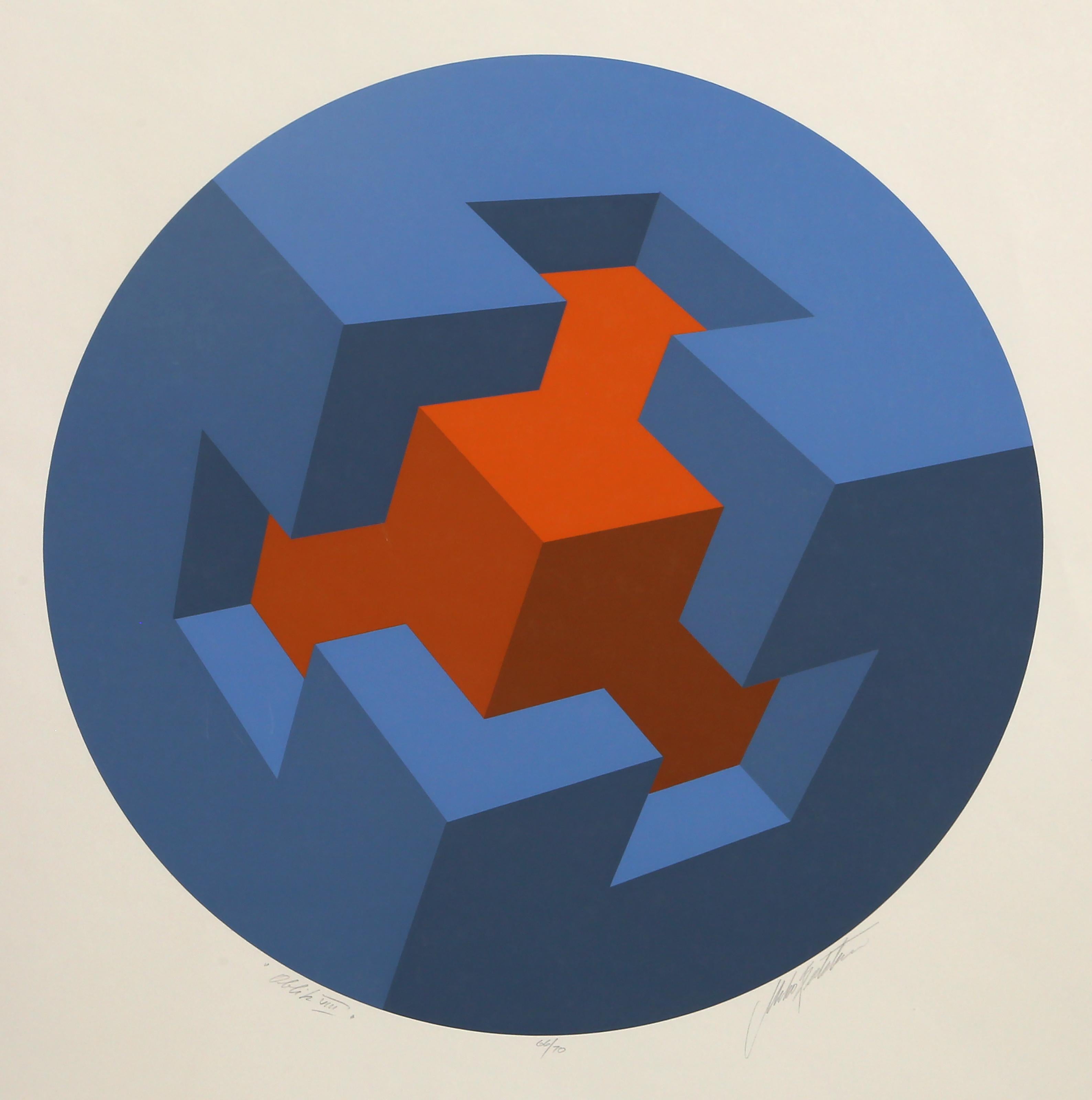 Oblik VIII, Geometrischer abstrakter Siebdruck von Marko Spalatin