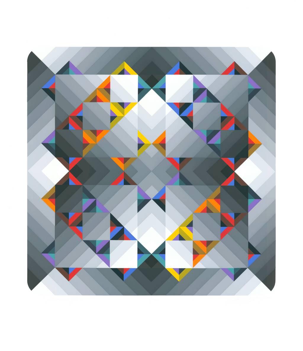 Marko Spalatin Abstract Print - Prizma IV (Geometric Abstraction)