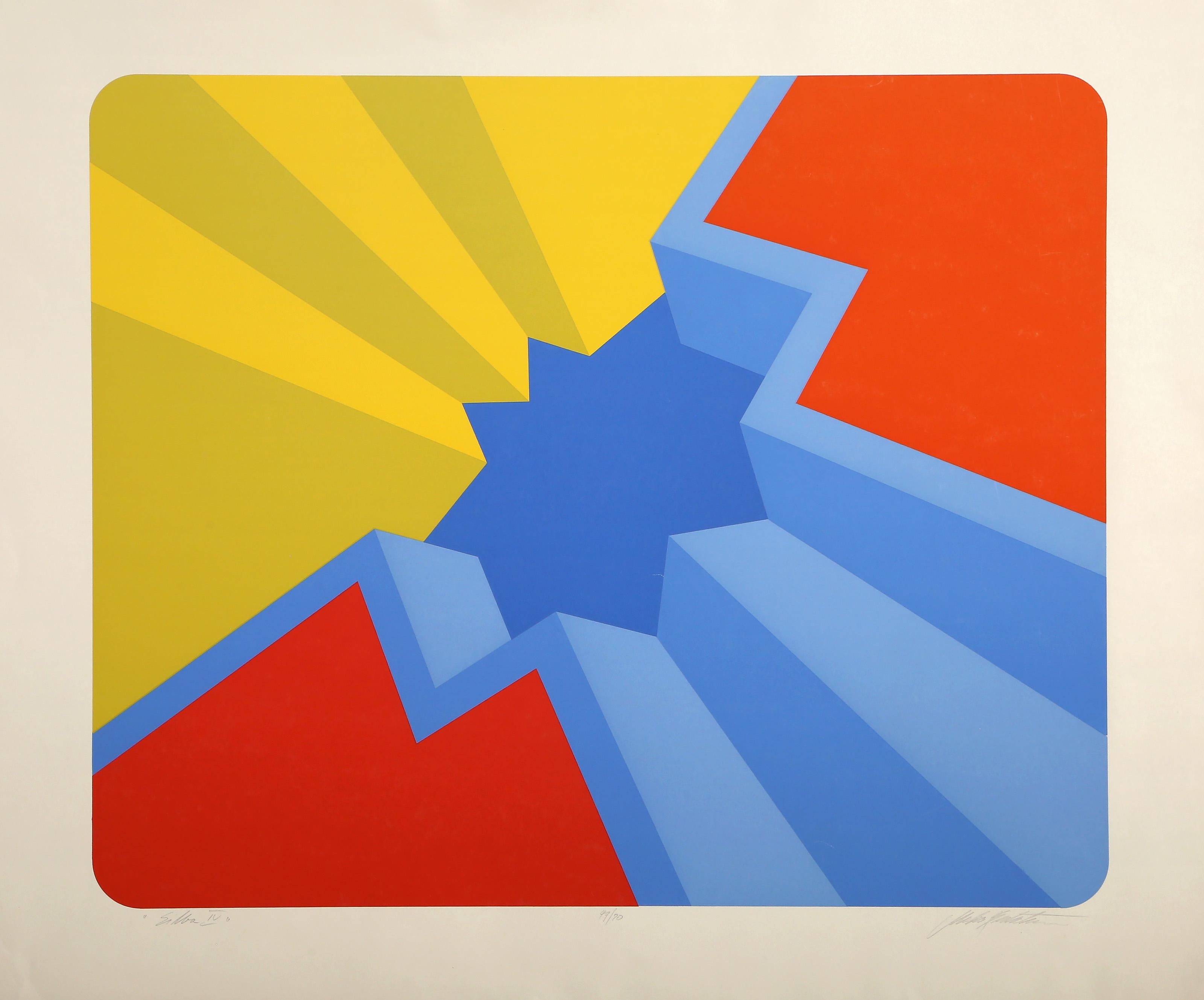 Silba IV, Serigrafía Geométrica Abstracta de Marko Spalatin en venta 1