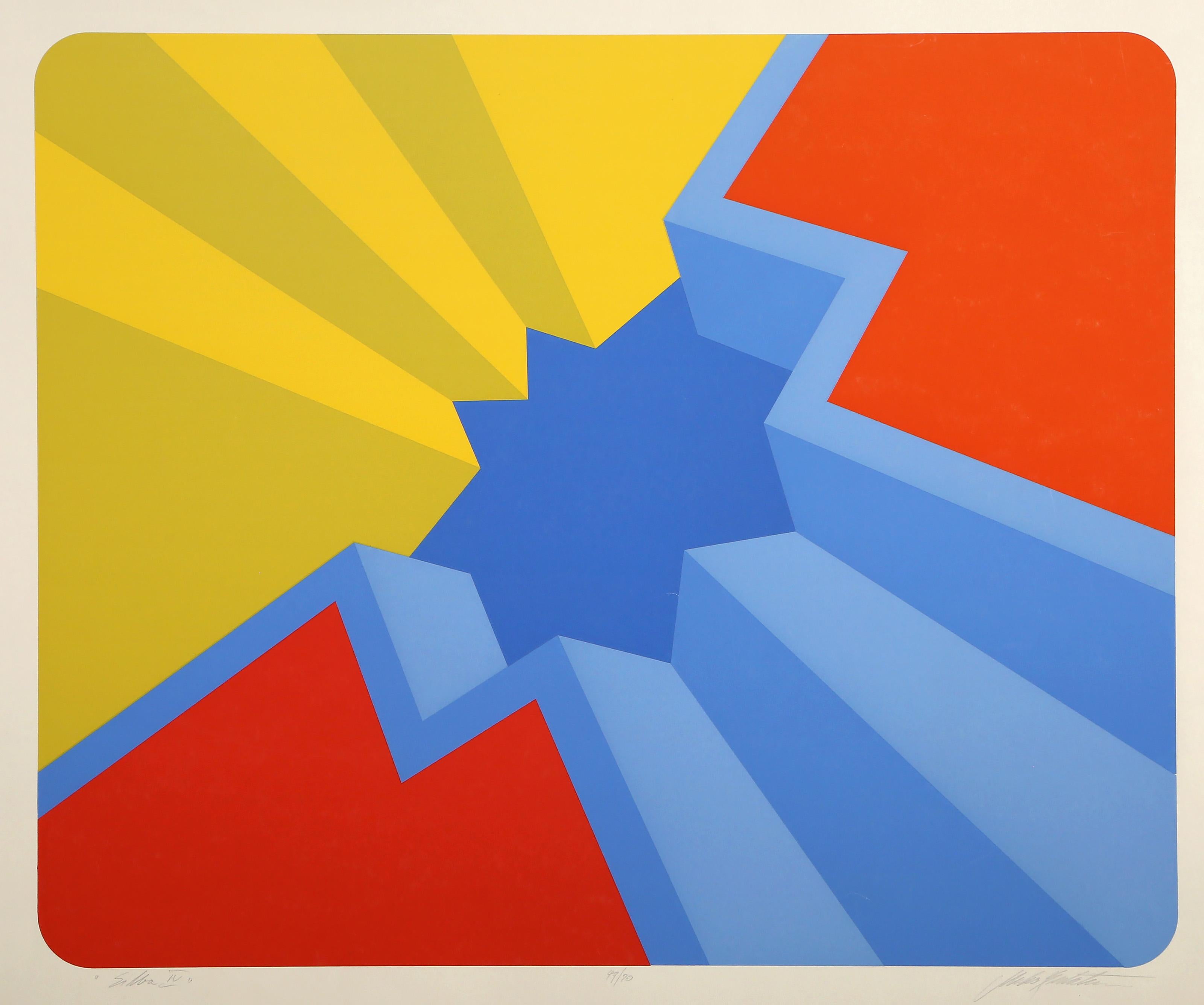Silba IV, Abstract Geometric Screenprint by Marko Spalatin