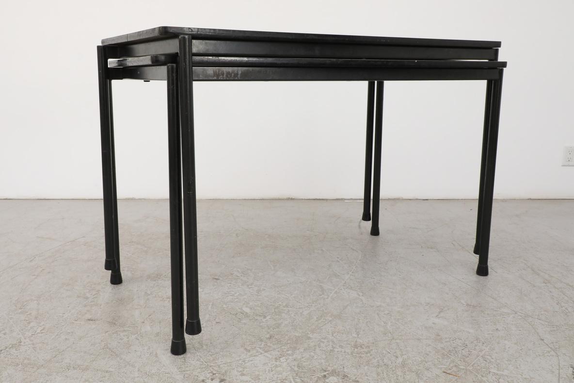 Mesa de trabajo industrial apilable Marko con tablero de fórmica y base antracita en venta 10