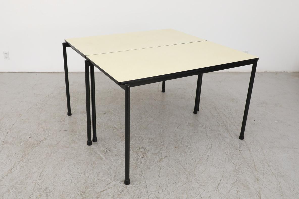 Mesa de trabajo industrial apilable Marko con tablero de fórmica y base antracita en venta 11