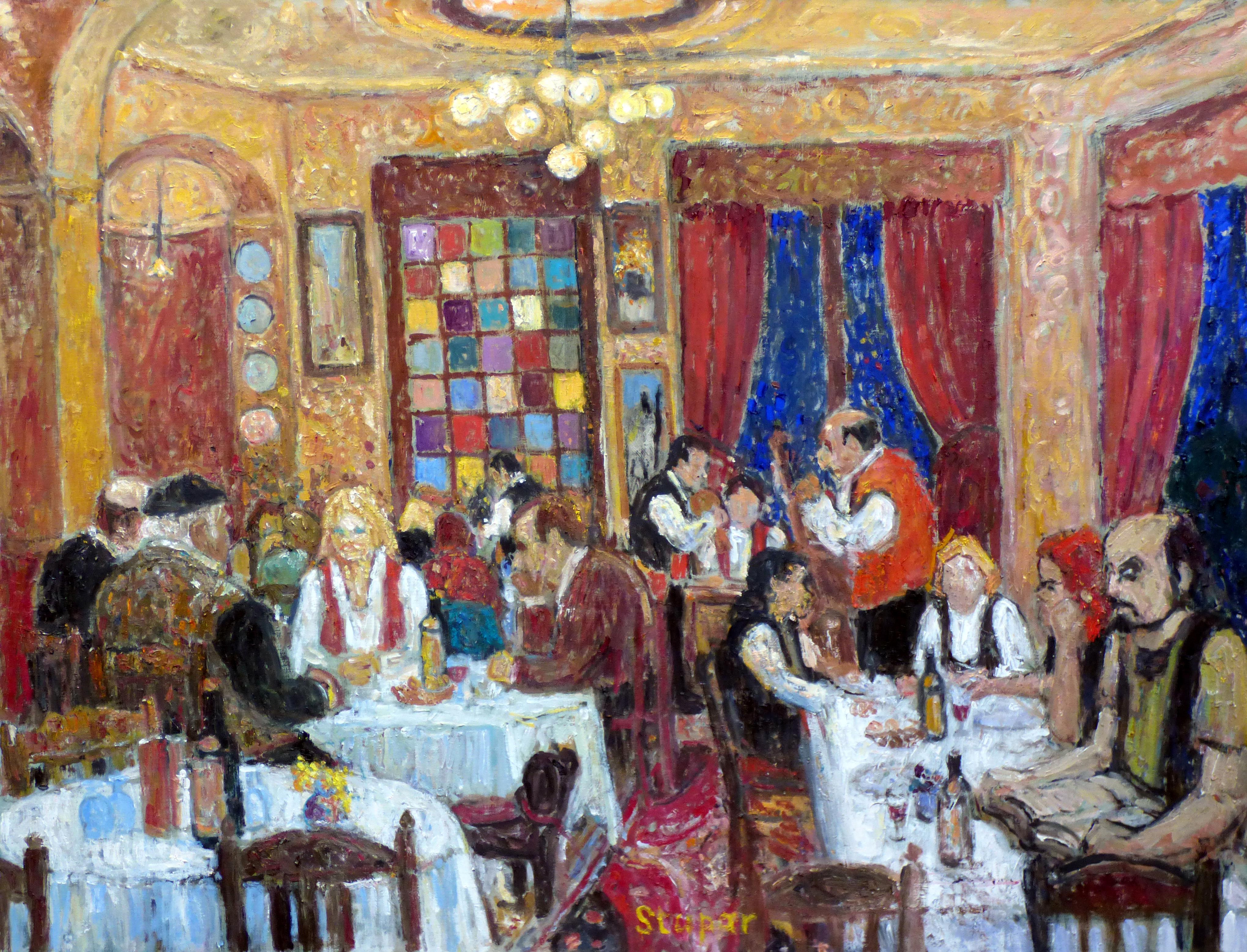 Marko STUPAR Interior Painting - Inside the Restaurant Paprika à Paris