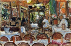 Interior of the restaurant Café Le Select in Paris France