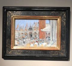 Vibrant work of Paris 'Terrasse de Cafe, St Marks Square' by Marko Stupar