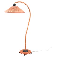 Markslöjd Floor Lamp with Pink Shade and Adjustable Gooseneck - Sweden 1970's