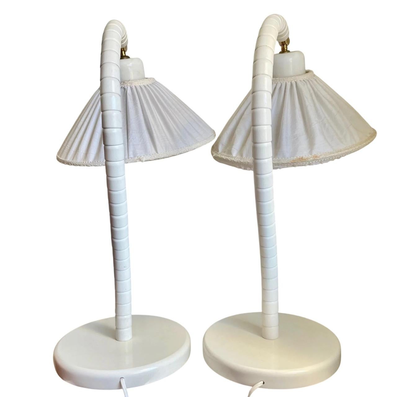 Européen Markslöjd - Paire de lampes de table du milieu du siècle, Suède, années 1970 en vente