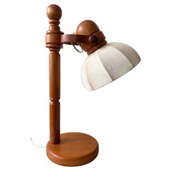Lampada da tavolo scultorea in pino Markslöjd, Svezia, anni '80