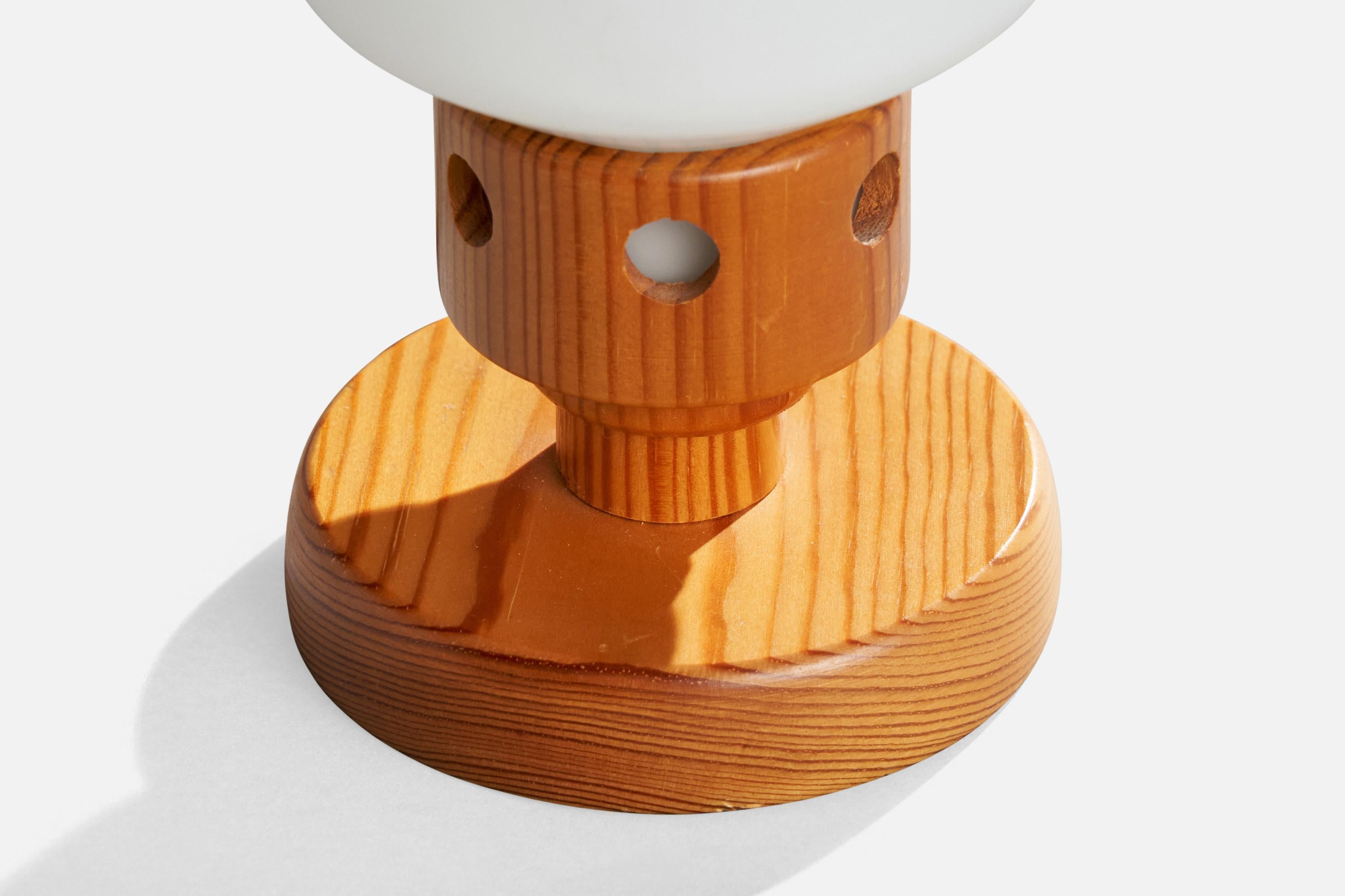 Verre Markslöjd, lampe de table, pin, verre, Suède, années 1970 en vente