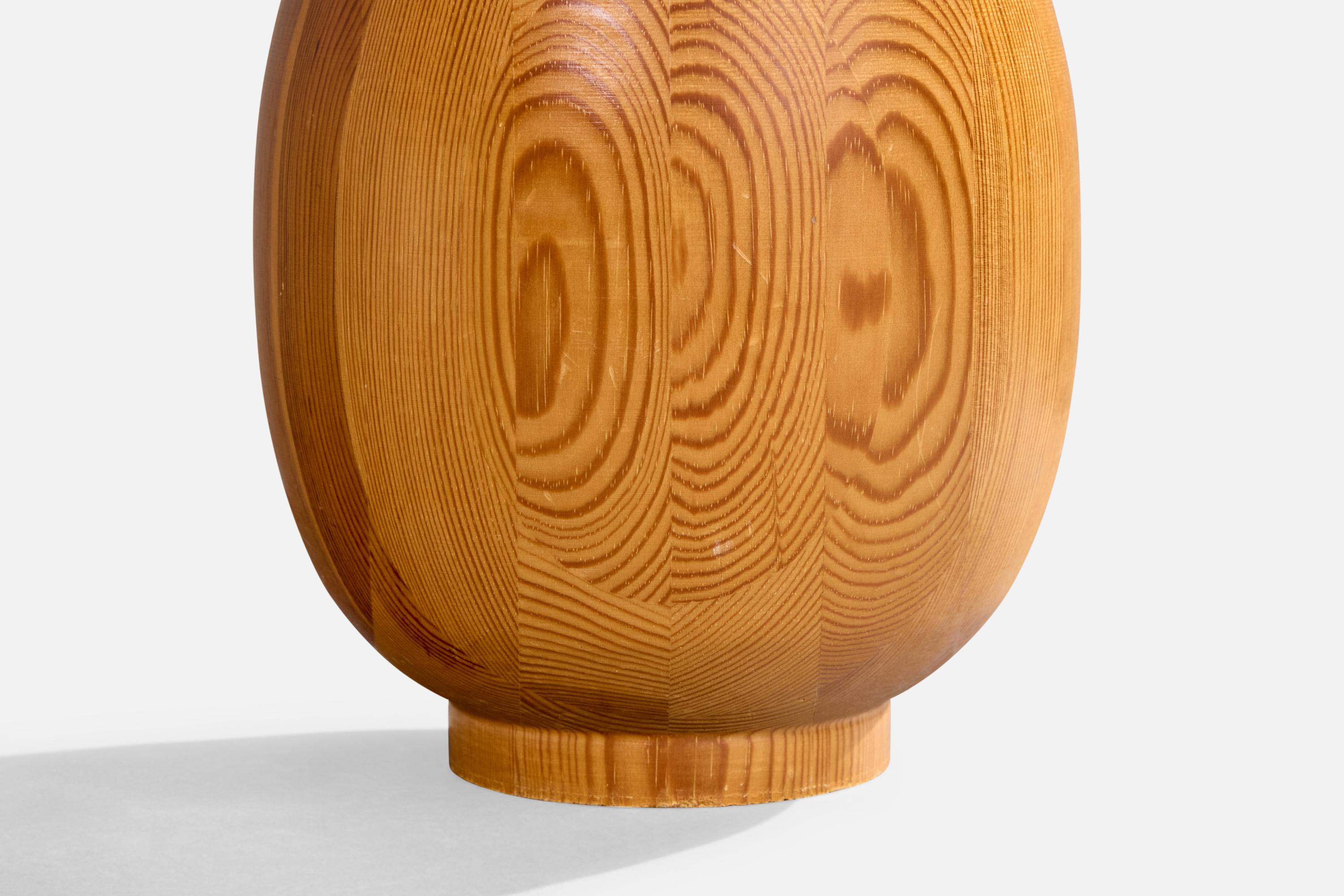 Markslöjd, lampe de table, pin, papier parchemin, Suède, années 1970 en vente 3