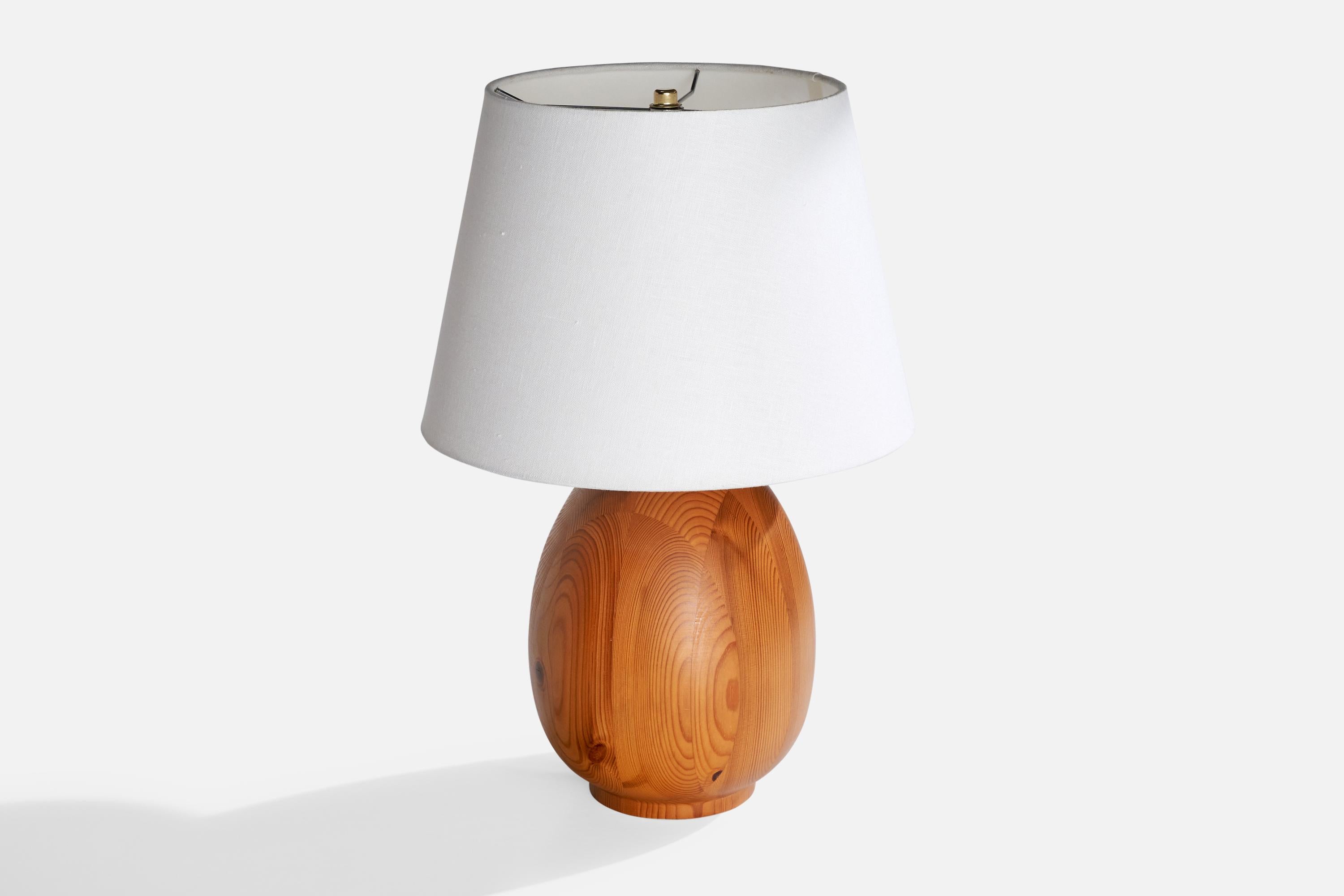 Markslöjd, Lampada da tavolo, Pino, Svezia, anni '70 In condizioni buone in vendita a High Point, NC