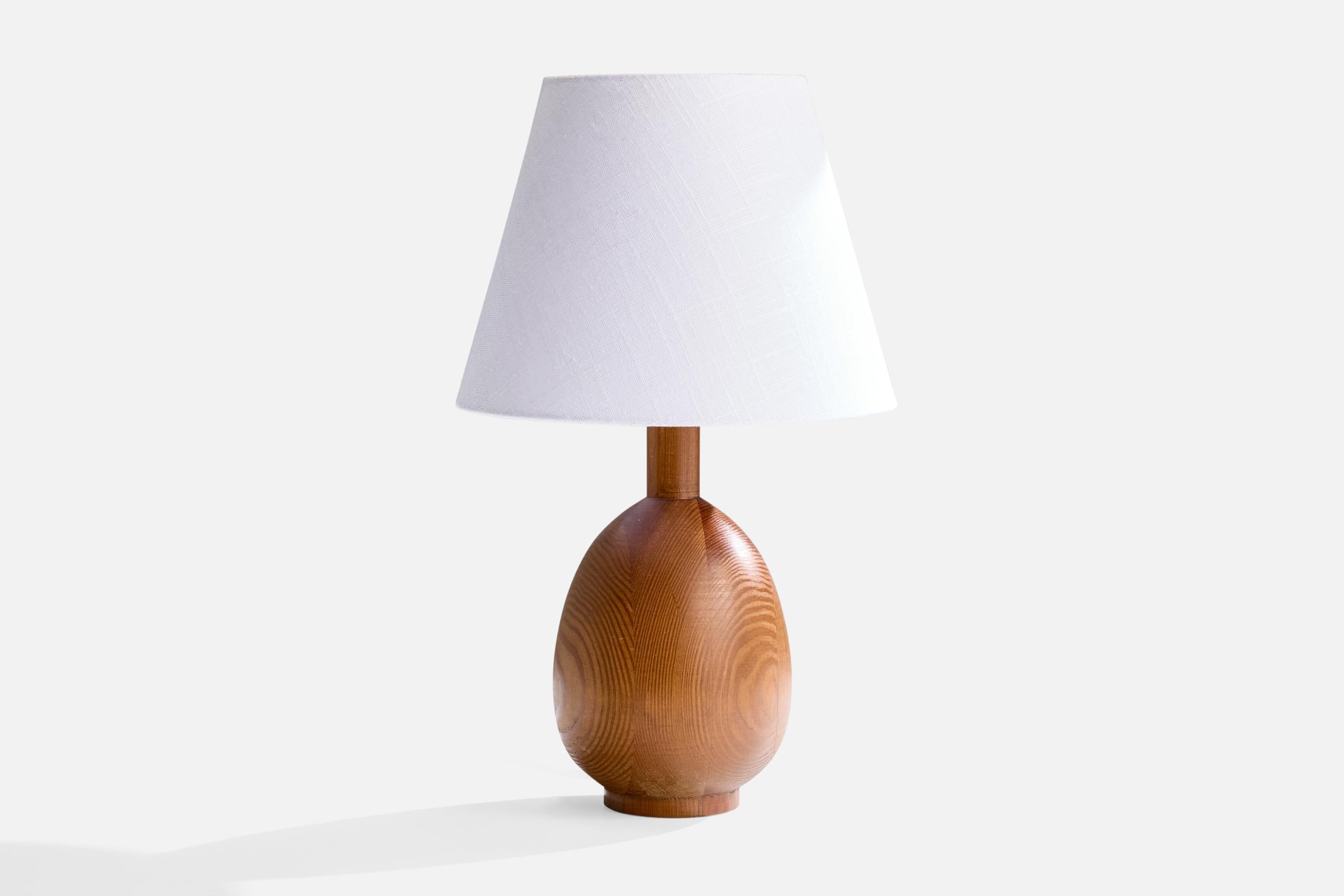 Markslöjd, Lámpara de mesa, Pino Suecia, años 70 Moderno de mediados de siglo en venta