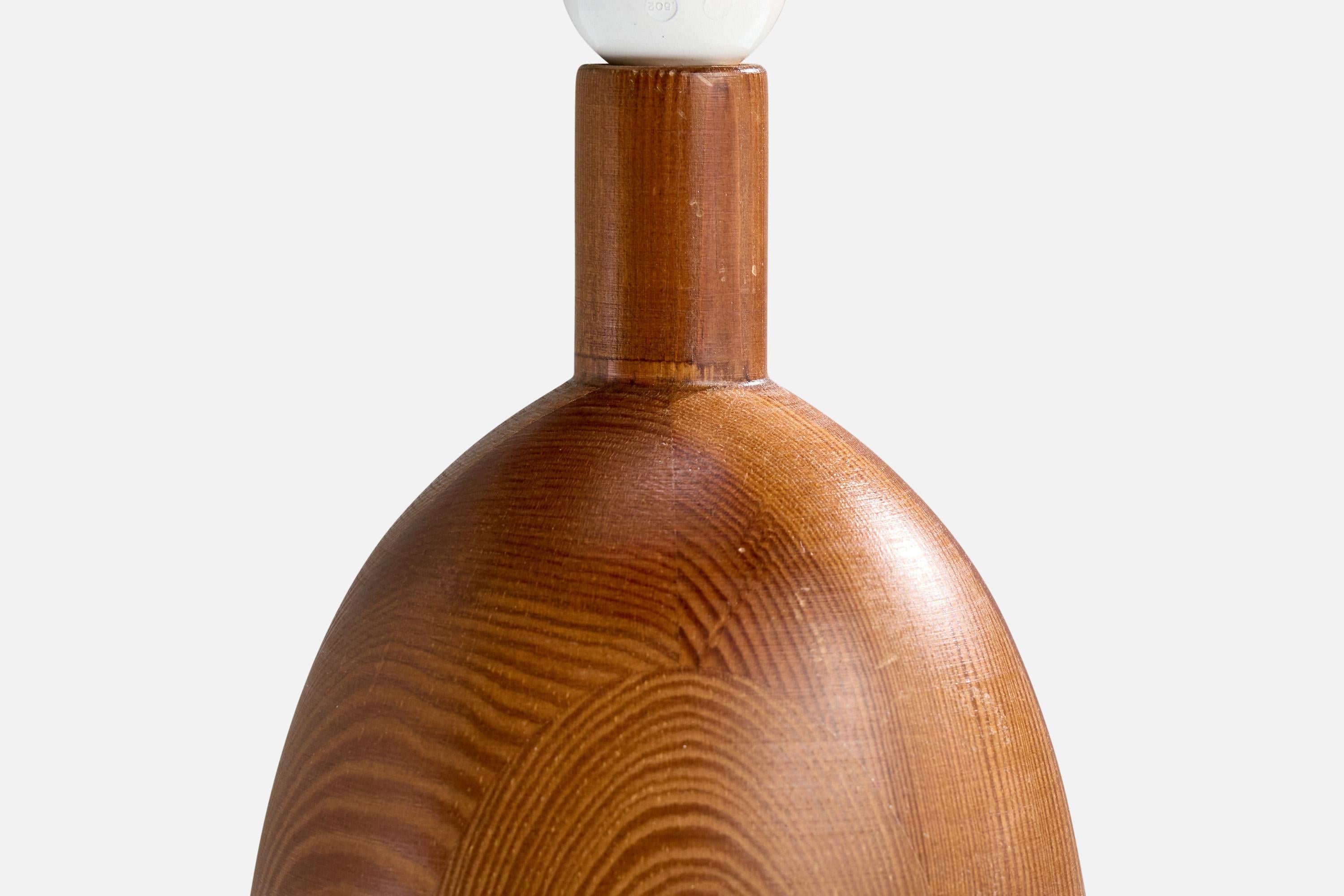 Markslöjd, Lámpara de mesa, Pino Suecia, años 70 finales del siglo XX en venta