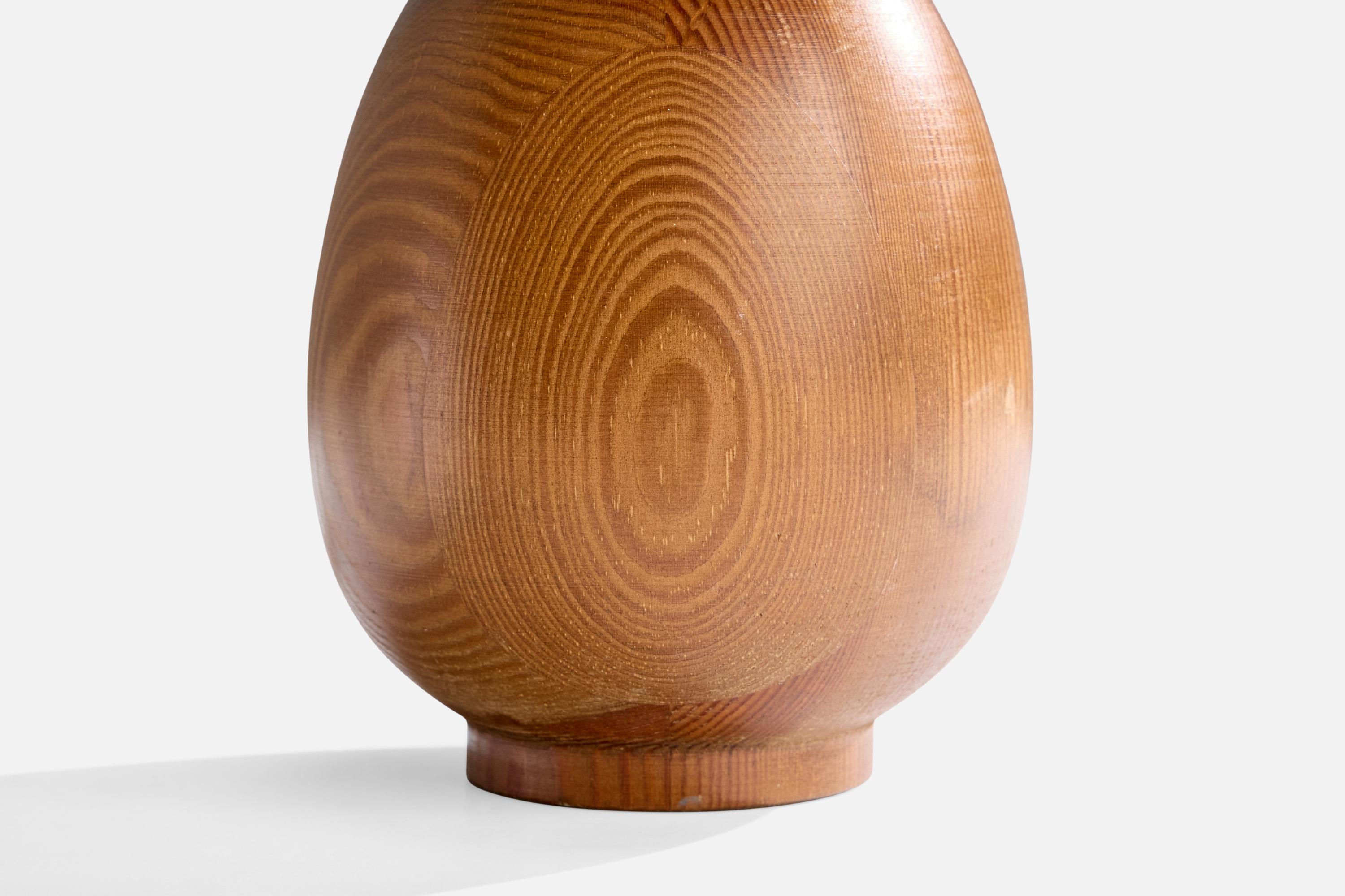 Markslöjd, Lámpara de mesa, Pino Suecia, años 70 en venta 1