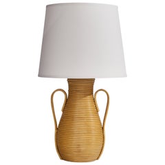 Markslöjd, Table Lamp, Rattan, Sweden, 1980s