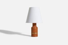 Markslöjd, Table Lamp, Teak, Brass, Kinna, Sweden, c. 1960s