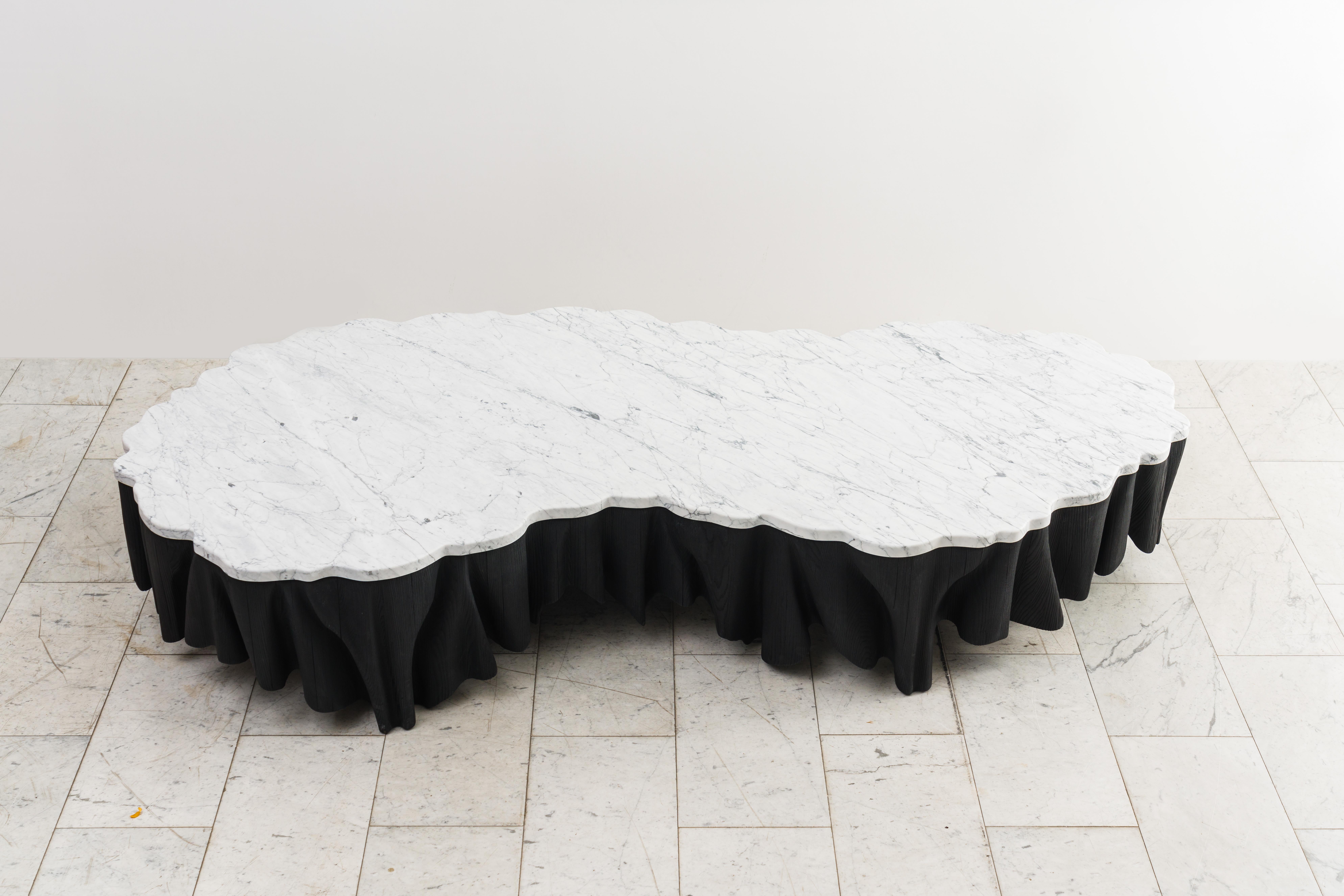 Contemporary Markus Haase, Ash and Marble Aeolian Low Table iii, Usa For Sale