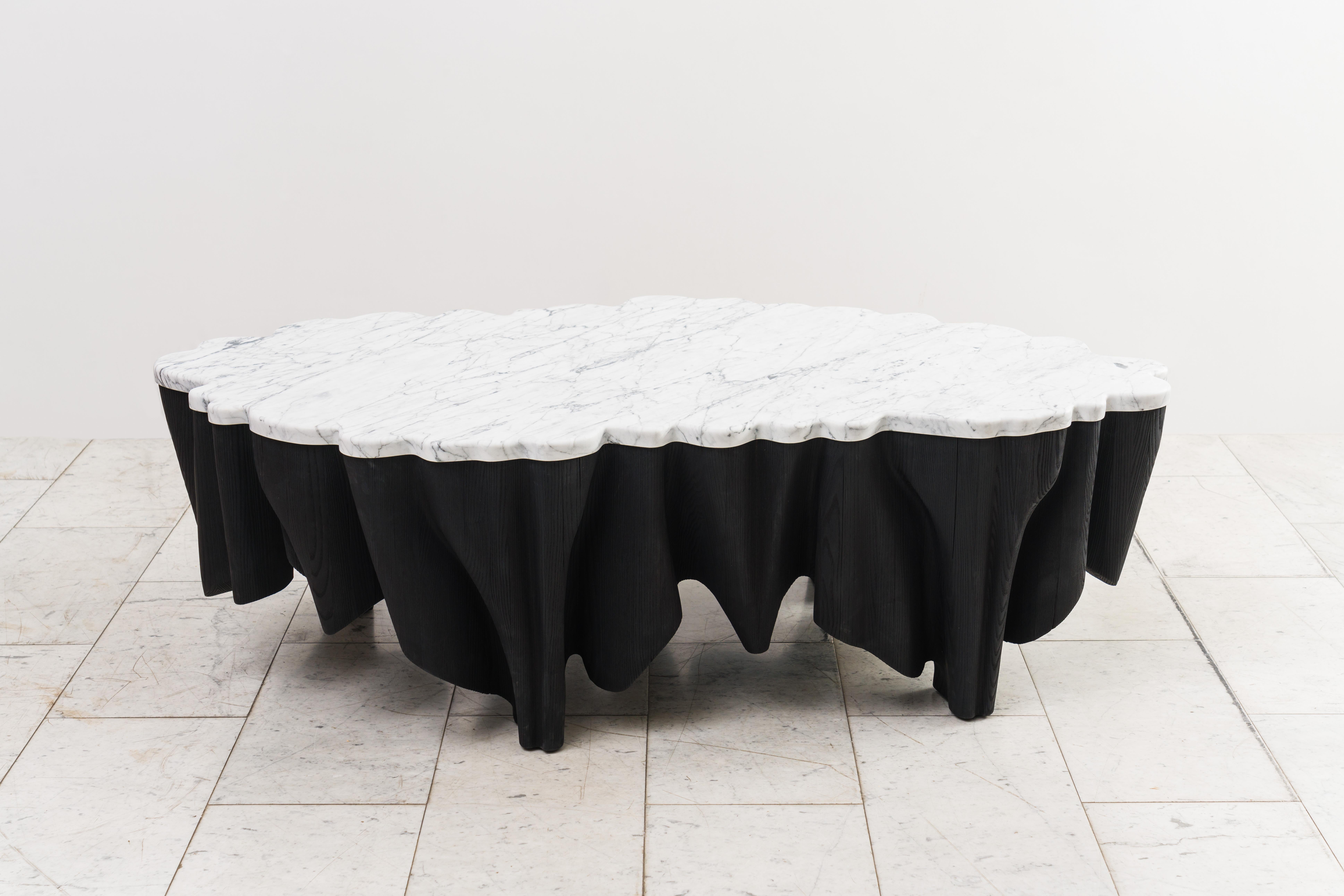 German Markus Haase, Ash and Marble Aeolian Low Table IV, USA For Sale