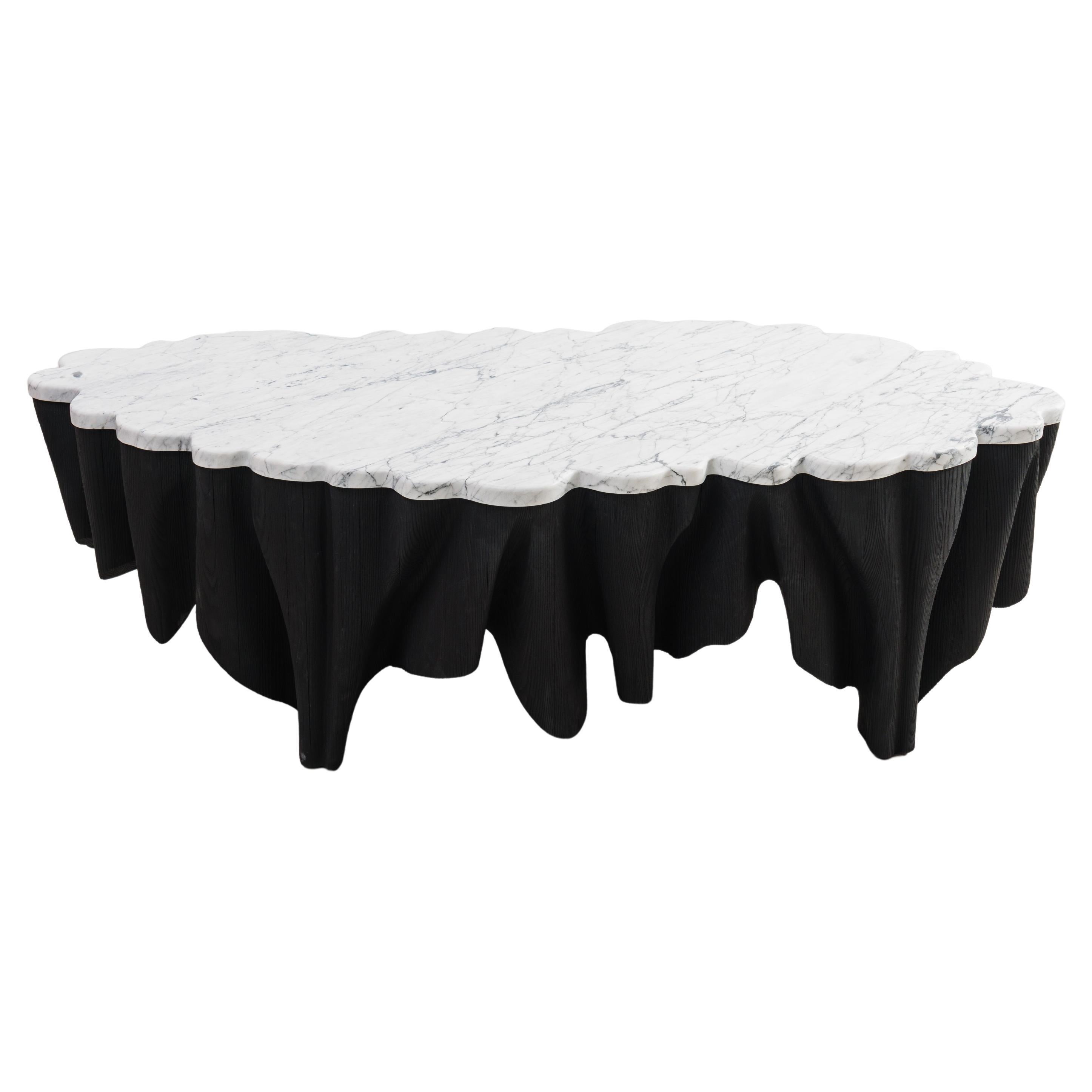 Markus Haase, Ash and Marble Aeolian Low Table IV, USA For Sale