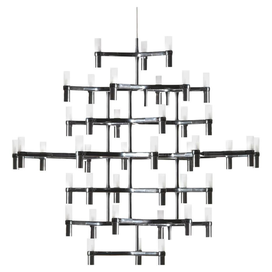 Markus Jehs & Jürgen Laub 'Crown Magnum' Chandelier for Nemo in Plated Black