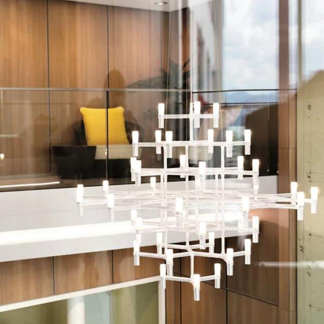 italien Markus Jehs & Jürgen Laub Lustre Crown Magnum en aluminium poli pour Nemo en vente