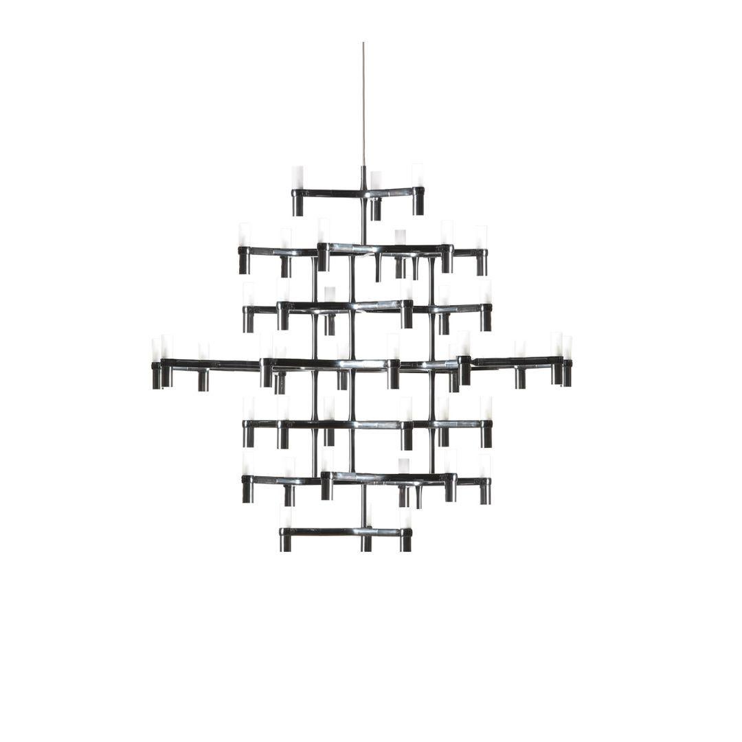 Markus Jehs & Jürgen Laub Crown Magnum Chandelier for Nemo in Polished Aluminum For Sale 2