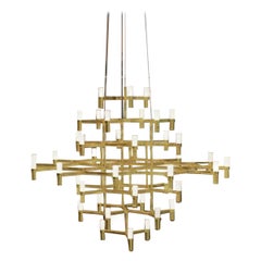 Markus Jehs & Jürgen Laub 'Crown Magnum' Chandelier in Gold for Nemo