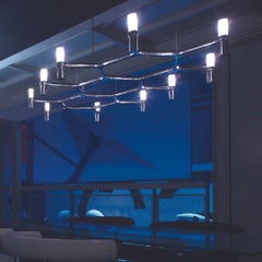 Markus Jehs, Jürgen Laub 'Crown Plana' Chandelier in Polished Aluminum for Nemo