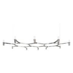 Markus Jehs, Jürgen Laub 'Crown Plana' Chandelier in Polished Aluminum for Nemo