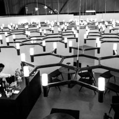 Markus Jehs, Jürgen Laub Lampadario 'Crown Plana Minor' in nero placcato per Nemo