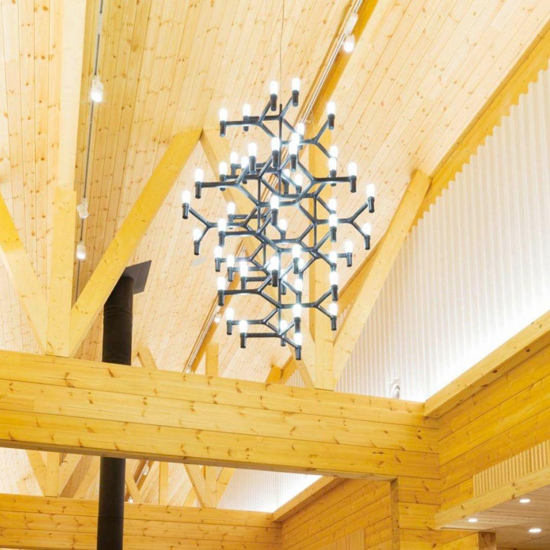 Aluminium Markus Jehs & Jürgen Laub Lustre 'Crown Summa' en aluminium poli pour Nemo en vente
