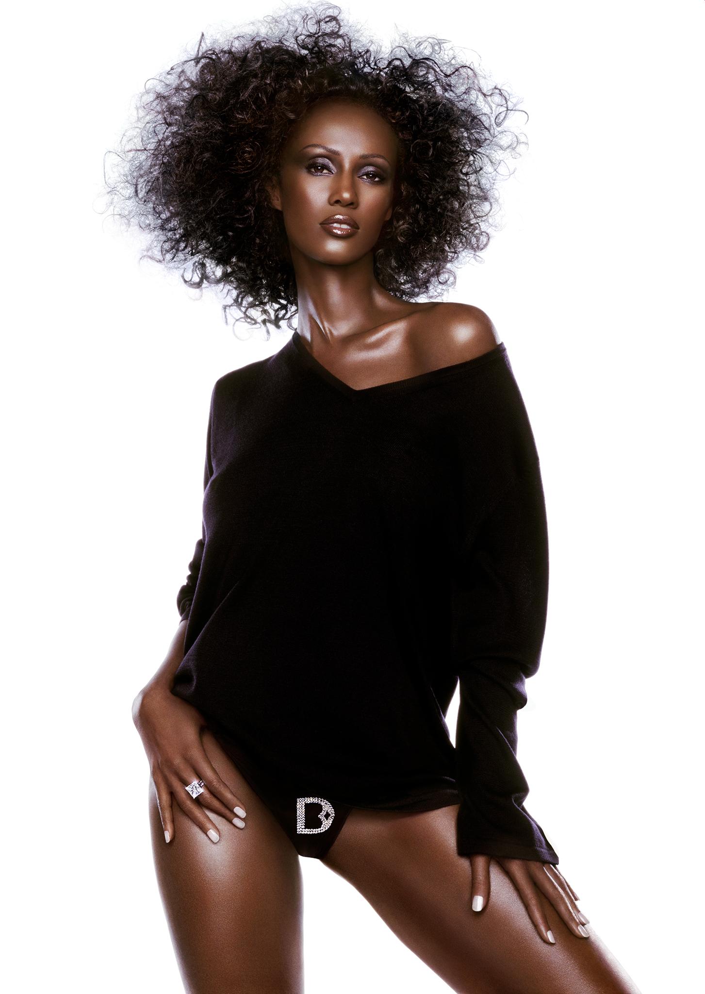 Museum quality fine art print of Iman, titled "Divine" by photographer Markus Klinko taken in New York, 2003

This print is available in the following sizes, signed and numbered by Markus Klinko
24" high - Edition 50
40" high - Edition 25
60" high -