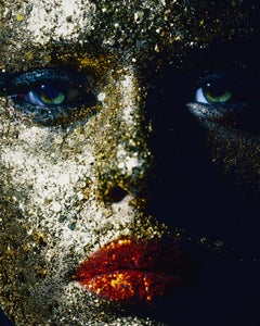 Markus Klinko - Gold Face, Photography 2024, Printed After