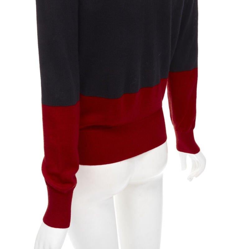 MARKUS LUPFER 100% merino wool black red Angry Eyes sequins pocket cardigan XS 4