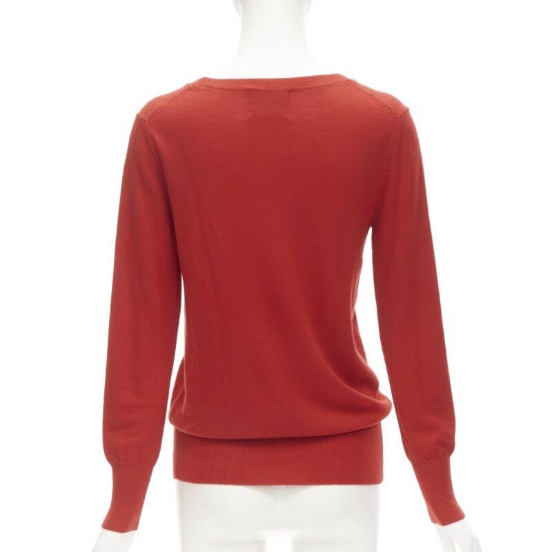 MARKUS LUPFER comic eyes sequins red pullover sweater XS 1