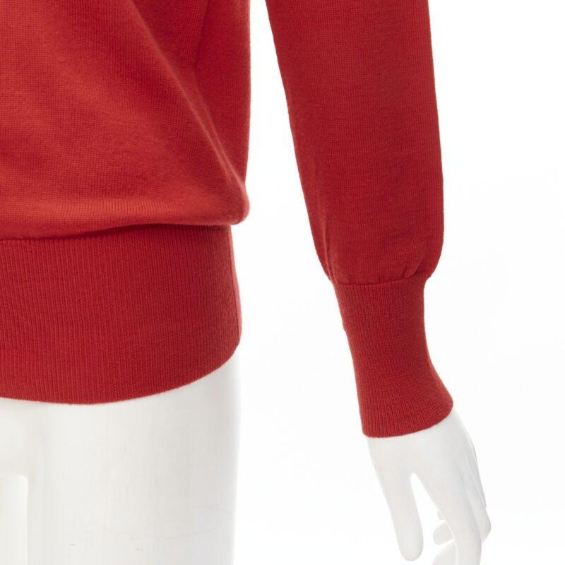 MARKUS LUPFER comic eyes sequins red pullover sweater XS 3