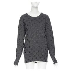 MARKUS LUPFER maglia in misto cotone grigio con stampa a pois L