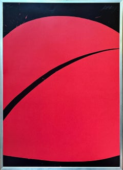 Markus Prachensky, « Red on Black », 1968, sérigraphie, signée, édition limitée