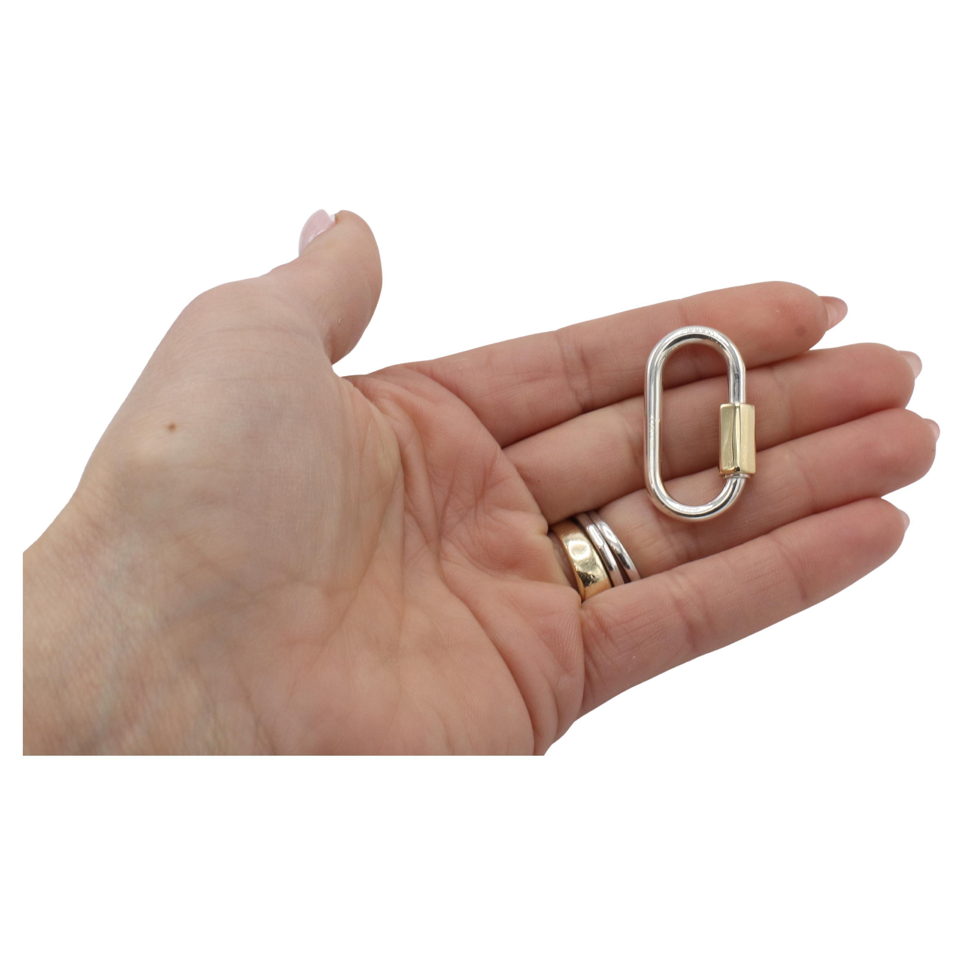 Marla Aaron Regular zweifarbig Gold & Silber Lock Twist Karabiner-Anhänger Enhancer für Damen oder Herren im Angebot