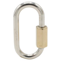 Marla Aaron Regular Two-Tone Gold & Silver Lock Twist Carabiner Pendant Enhancer
