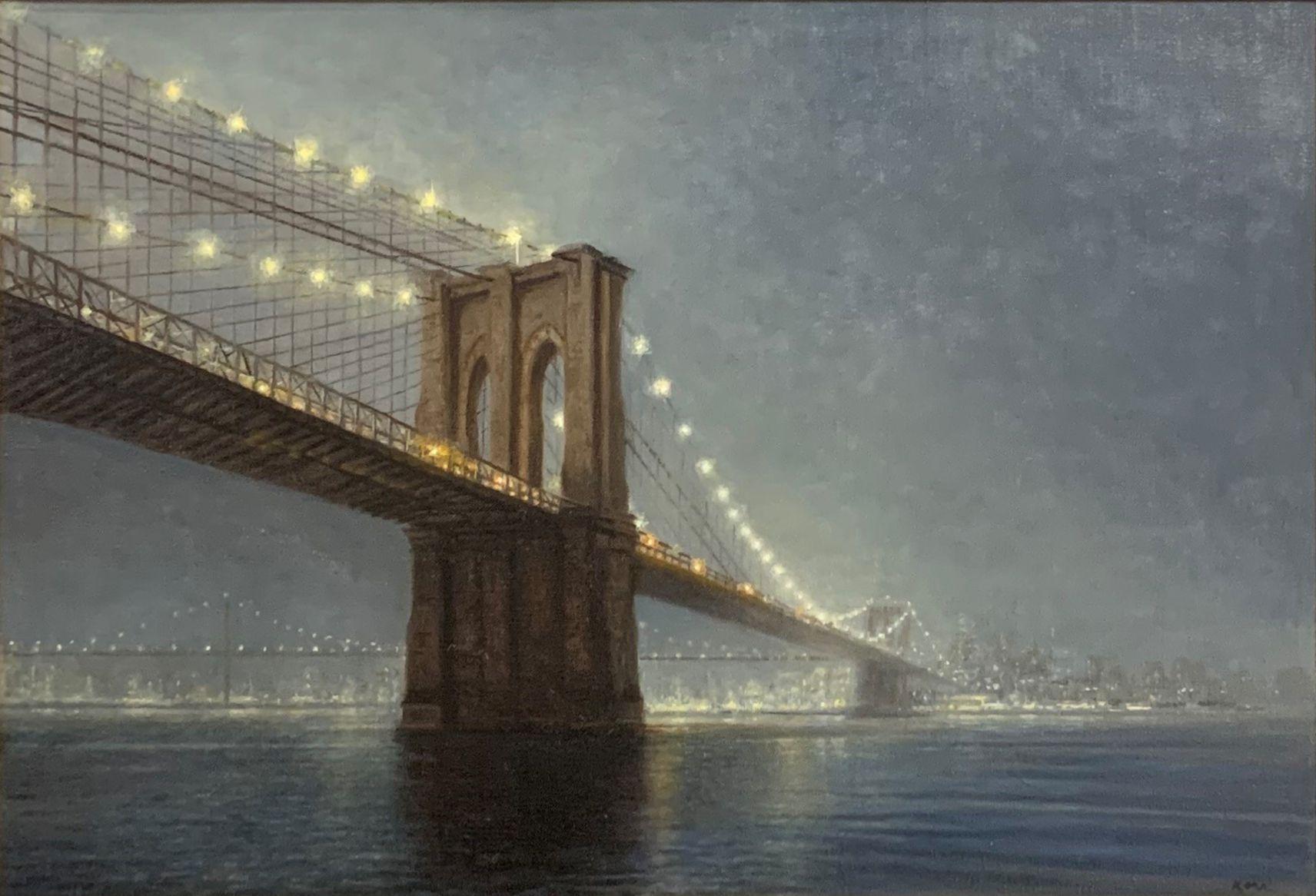 Marla Korr Landscape Painting - Brooklyn Bridge