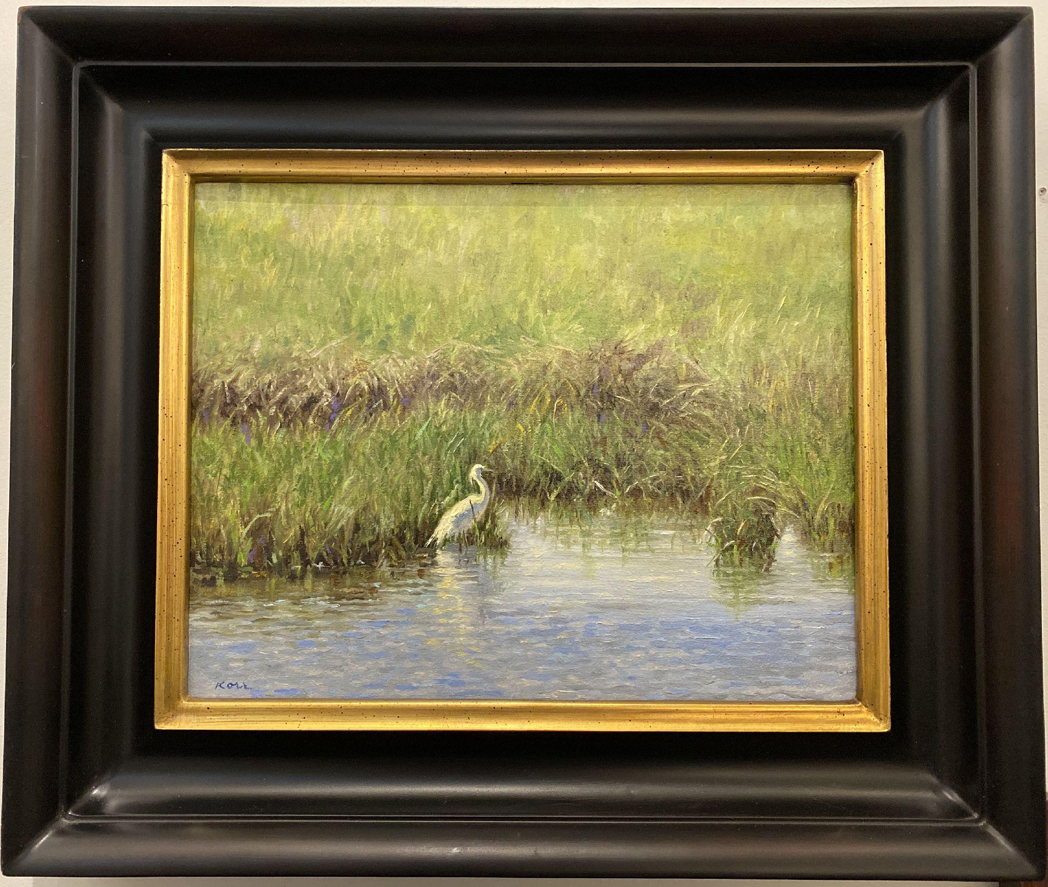 Garzetta nei torrenti - Painting di Marla Korr