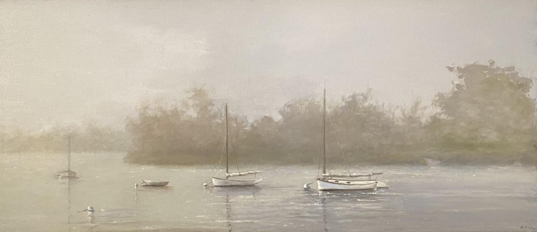 Landscape Painting de Marla Korr - Descansando en la Niebla