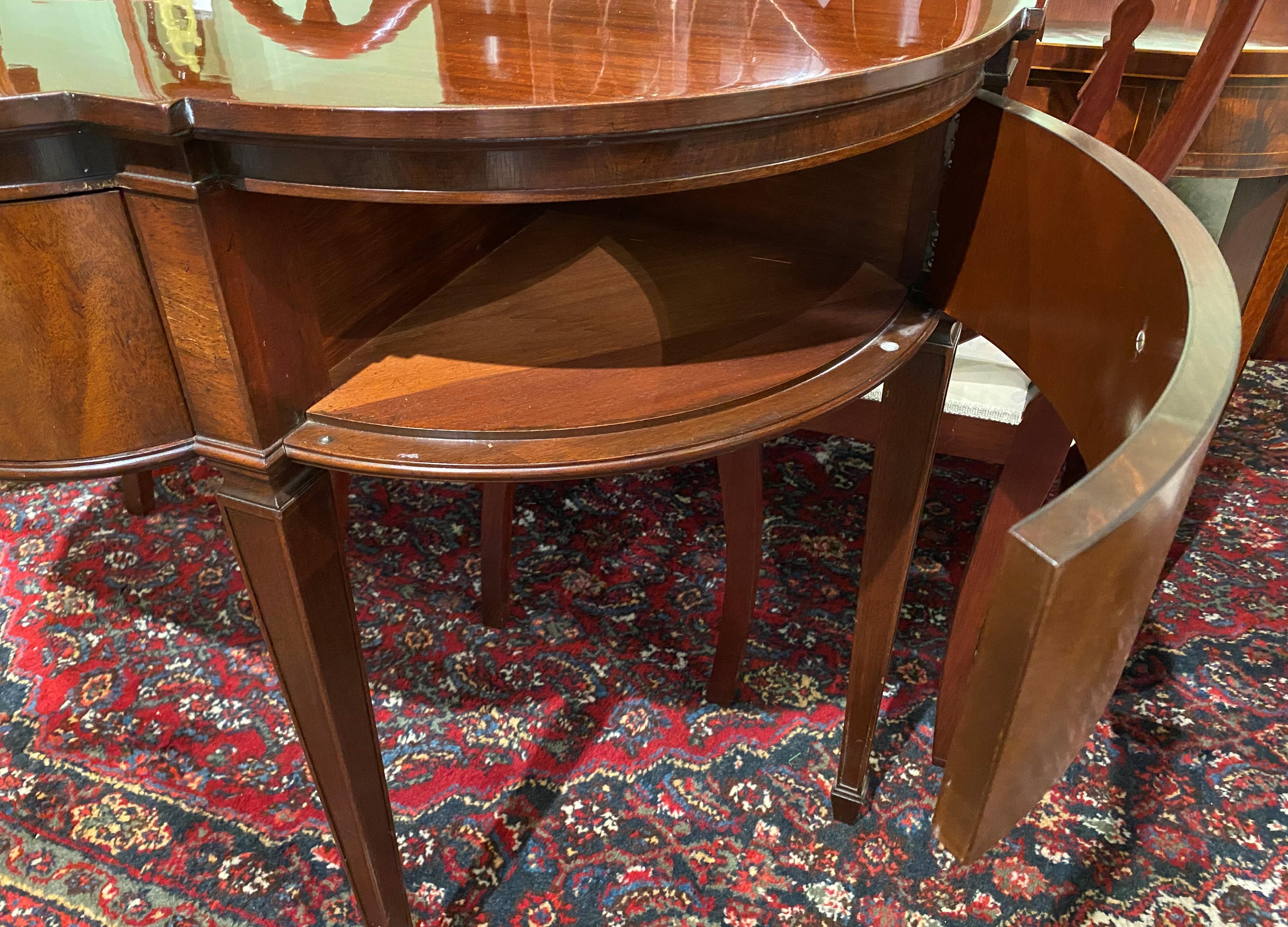 Marlboro Manor Mahogany Console Table or Server, H. Sacks & Sons, Brookline MA In Good Condition In Milford, NH