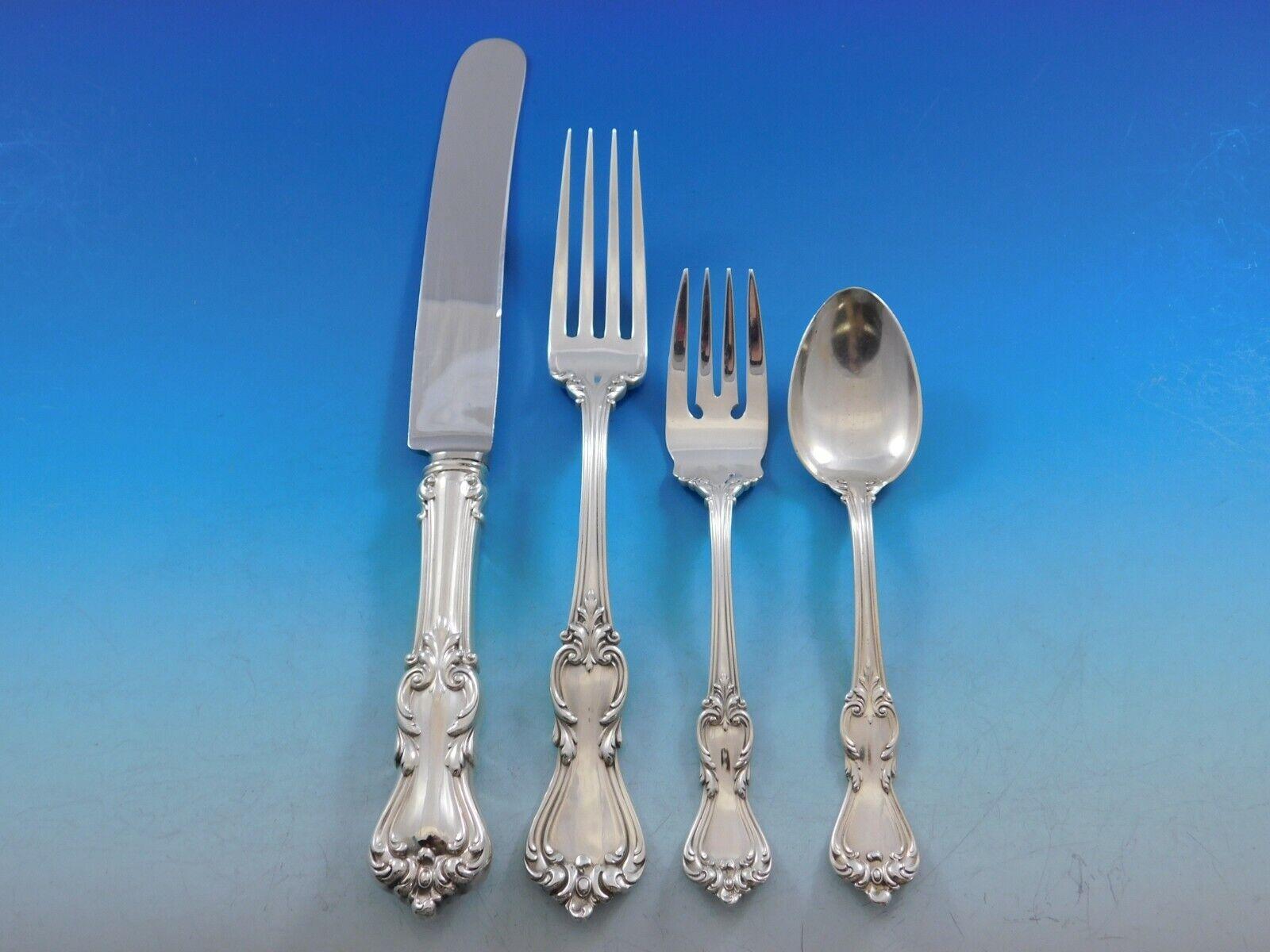 Marlborough by Reed & Barton Cubiertos de Plata de Ley Servicio de Cena 84 piezas en Bueno estado para la venta en Big Bend, WI