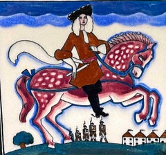 Vase Art Déco Marlborough Has Left for the War de Lallemant, thème folklorique